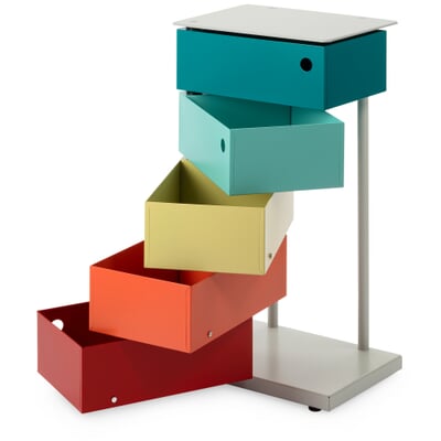 Drehladen-Container Stahlblech 5-fach Polychrom Dario