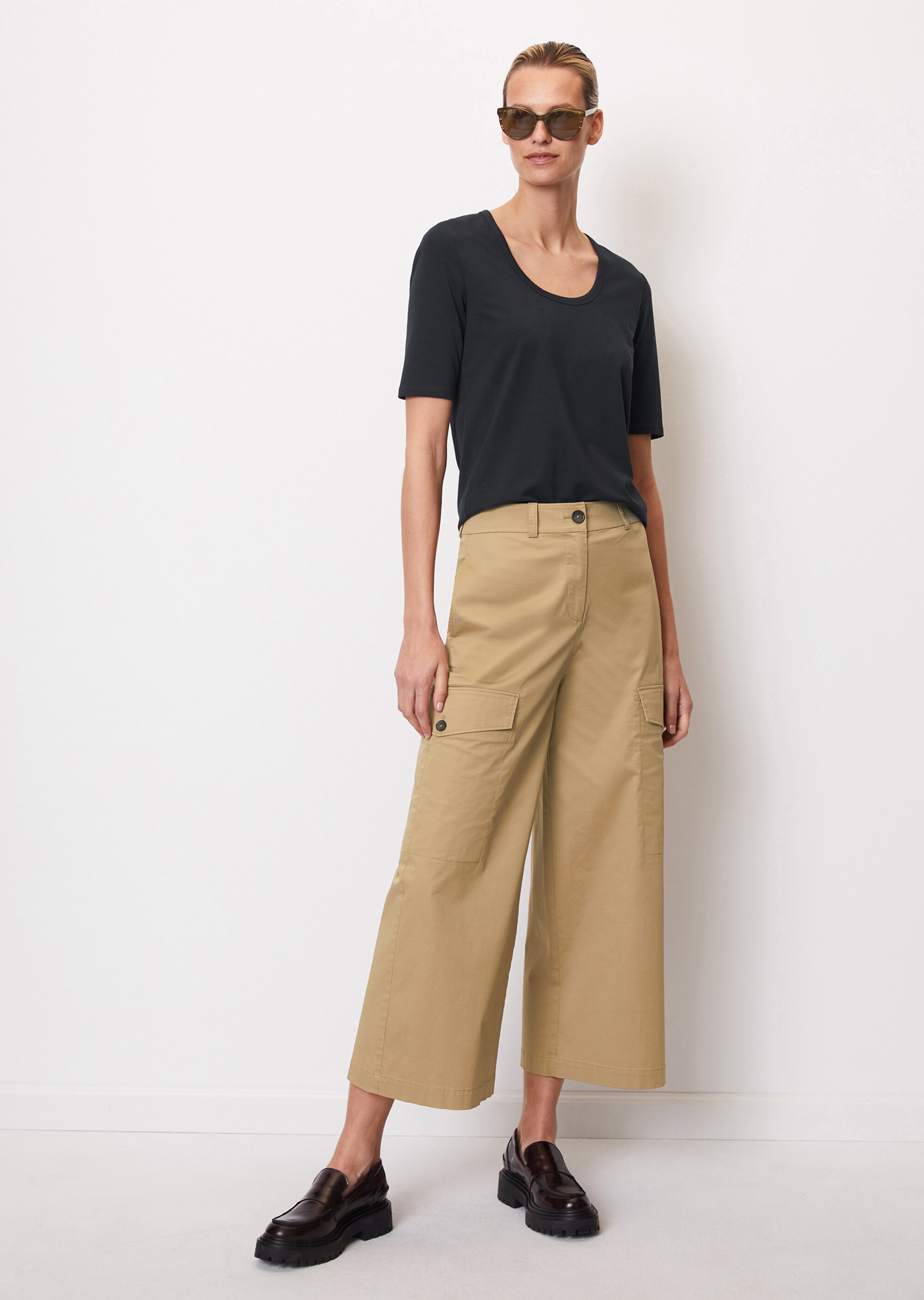 Basic T-Shirt slim aus stretchigem Modal-Organic-Cotton-Jersey