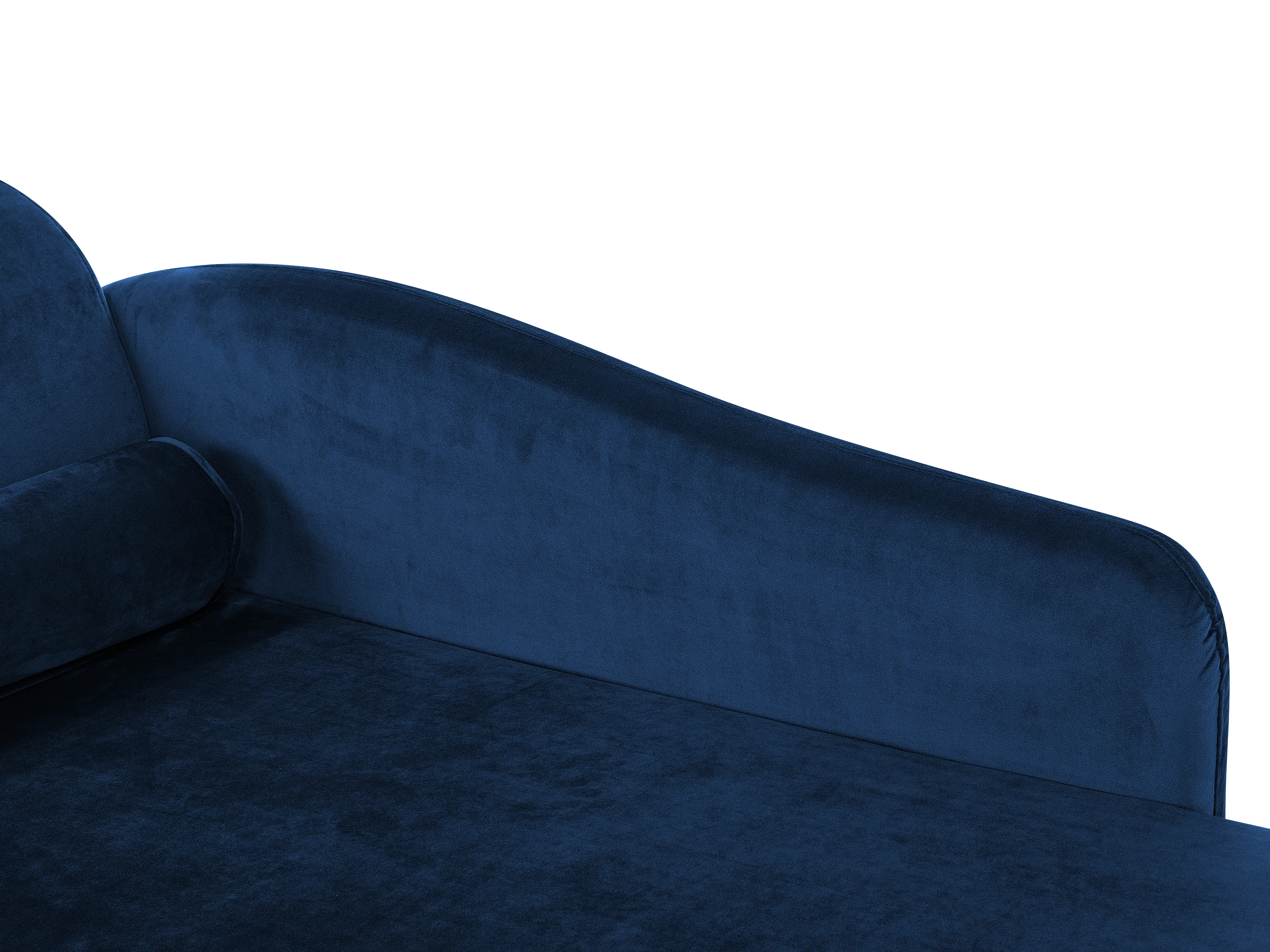 Linkszijdige chaise longue LUIRO Fluweel Marineblauw met opbergruimte