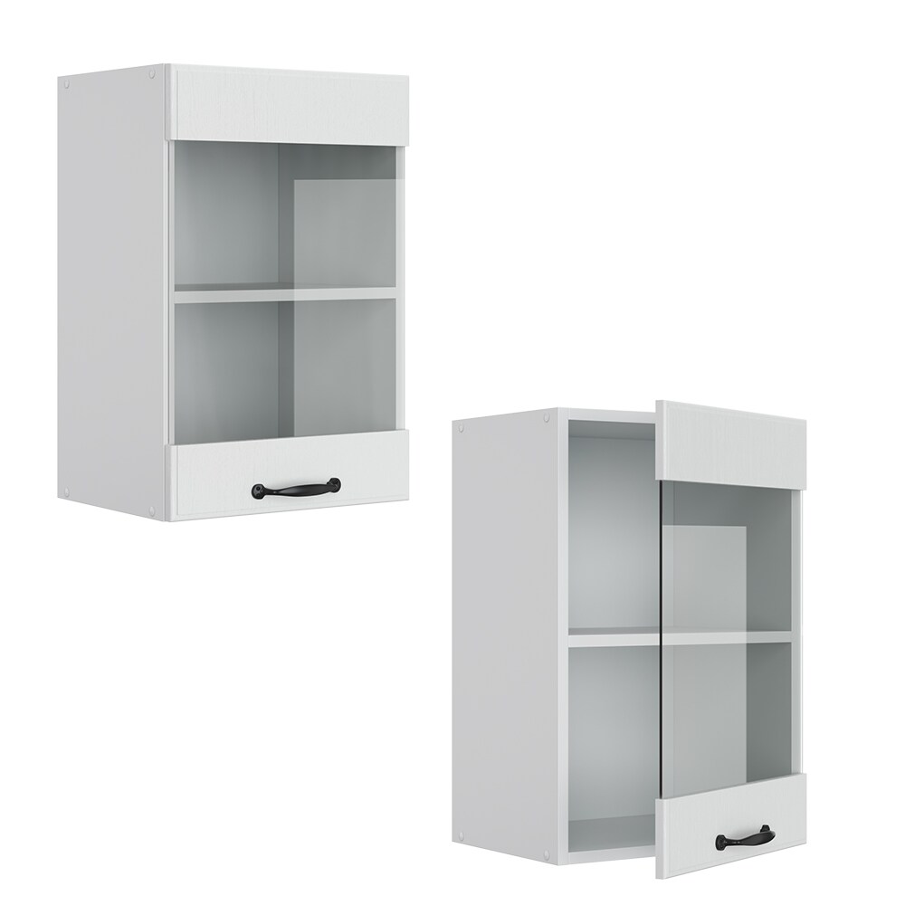 Vicco Hängeglasschrank 40 cm Weiß Küchenschrank Hängeschrank Küchenzeile R-Line
