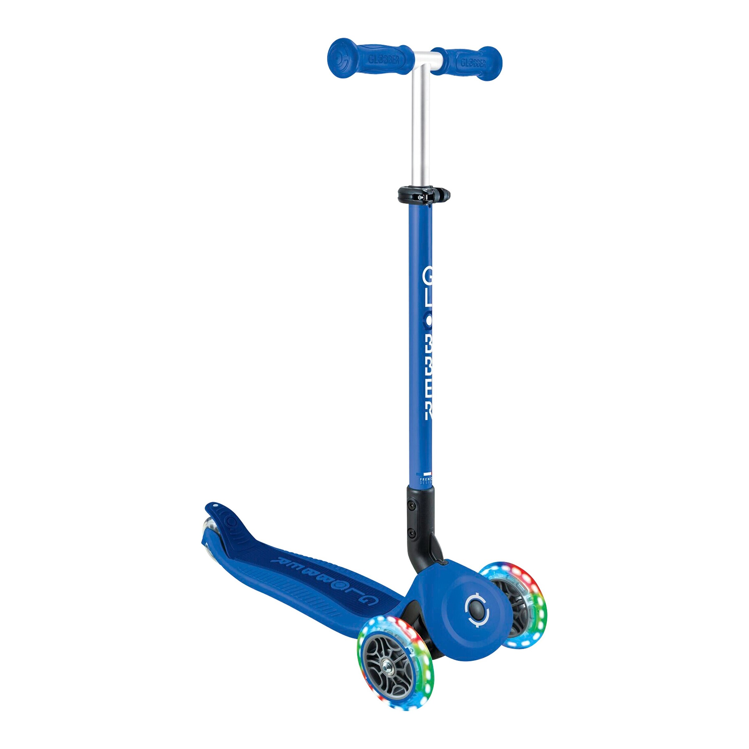 Globber Scooter 3in1 Go-Up active mit Leuchtrollen blau