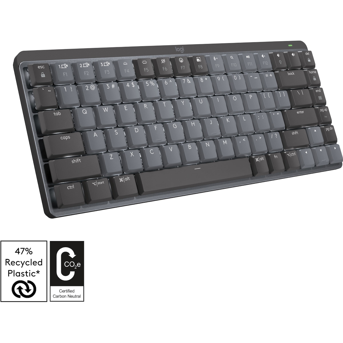 Logitech MX Mechanical Mini trådløst tastatur (grafitt)