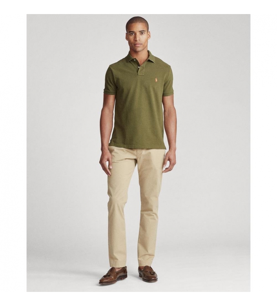 Polo Ralph Lauren Piqué Custom Slim Fit Verde