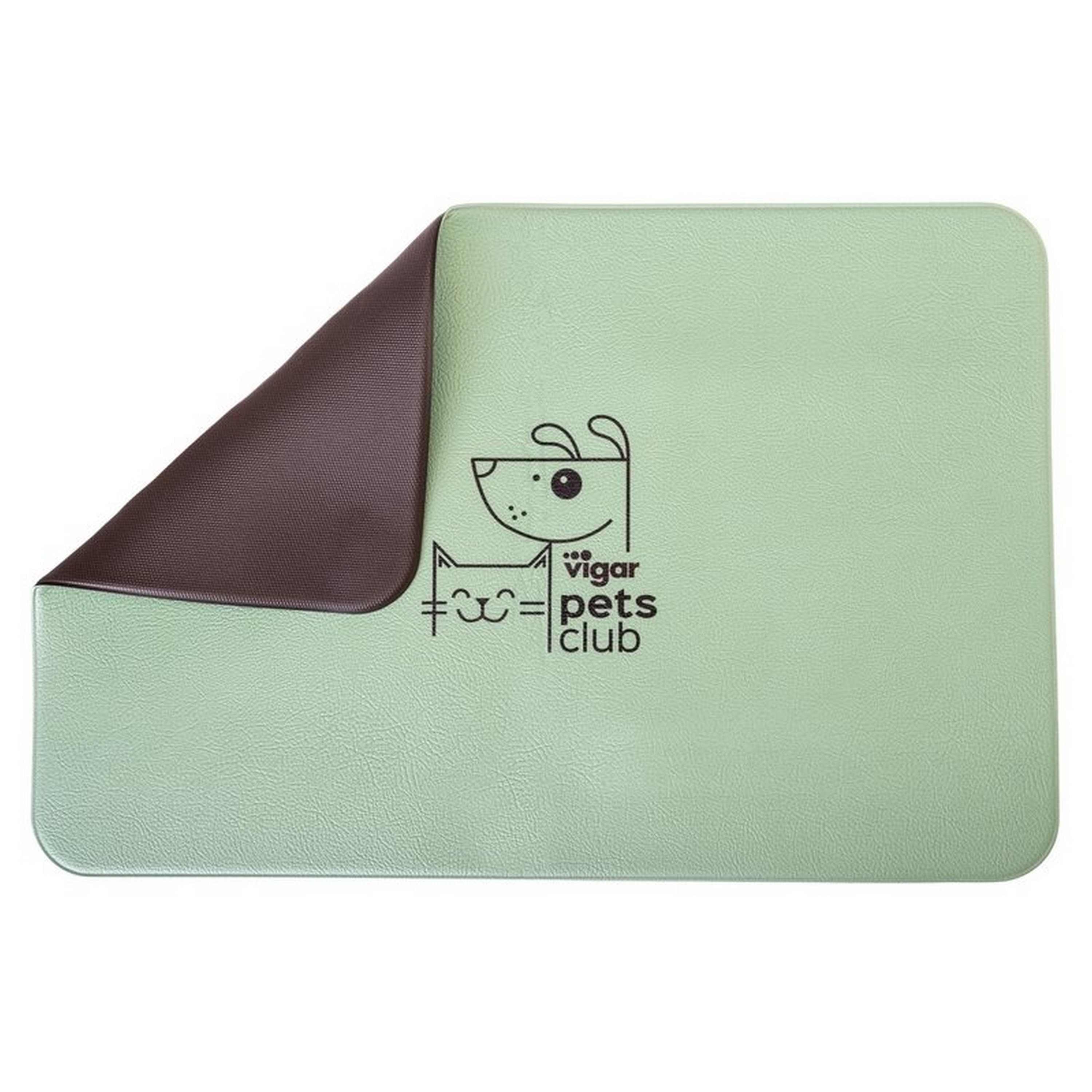 Tapete para comedouro Pets Club Green 60x40cm