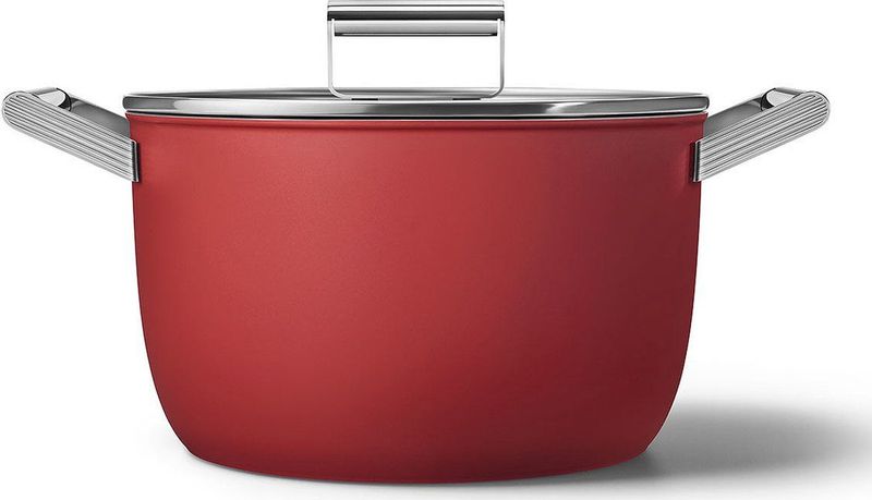 SMEG Kookpan - Rood Mat - Koud Gesmeed Aluminium - Ø 26 cm / 7.7 Liter