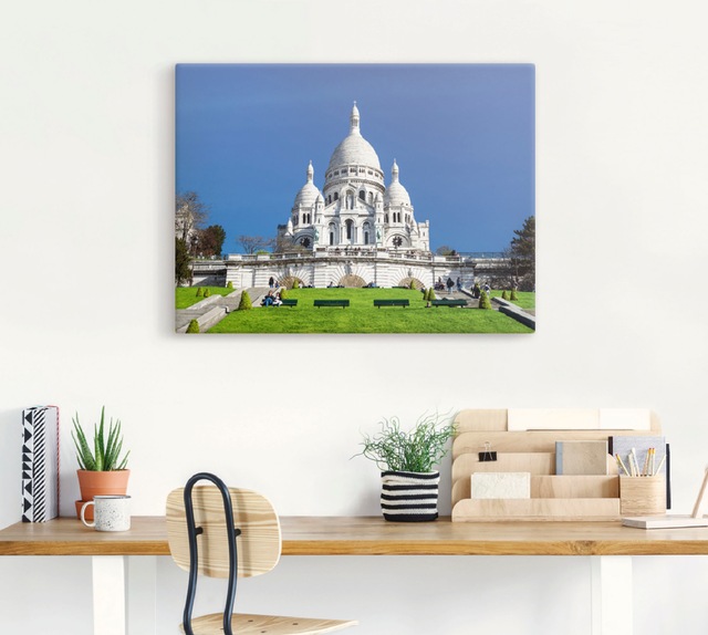 Artland Leinwandbild »Paris Sacre Coeur« Gebäude 1 Stk. tlg. auf Keilrahmen gespannt