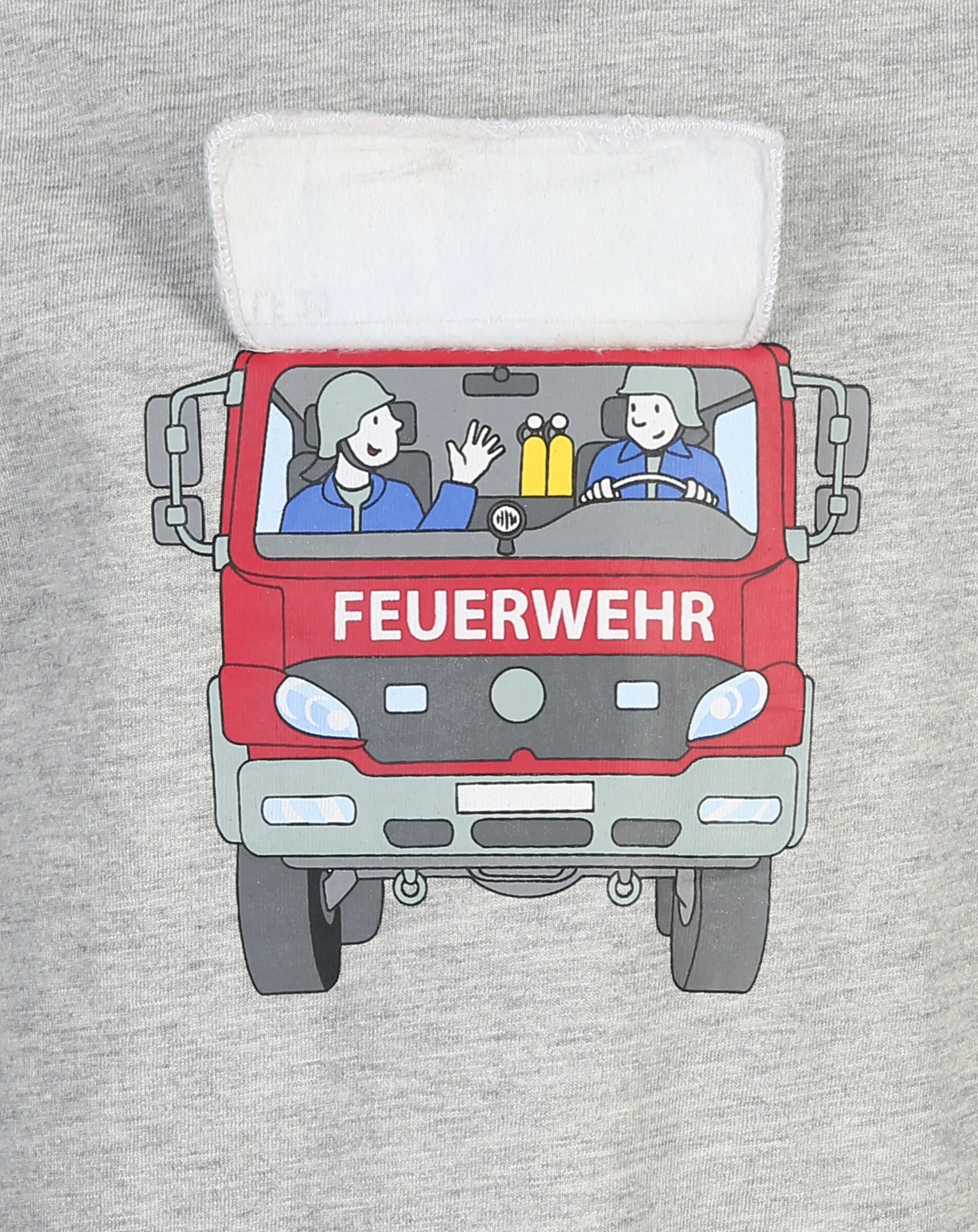 Langarmshirt FEUERWEHR in grau melange