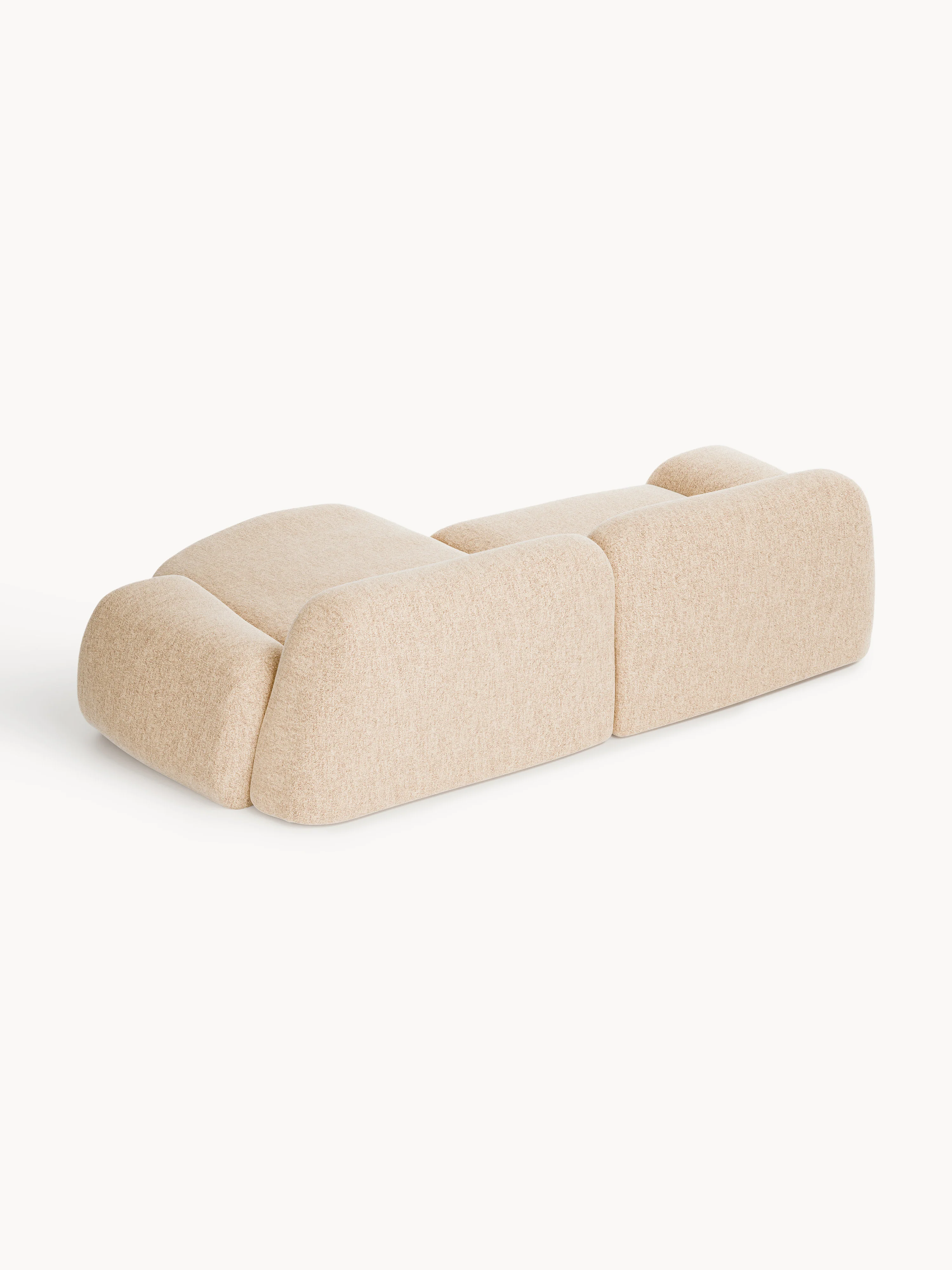 Modulaire bouclé hoekbank Wolke (3-zits)