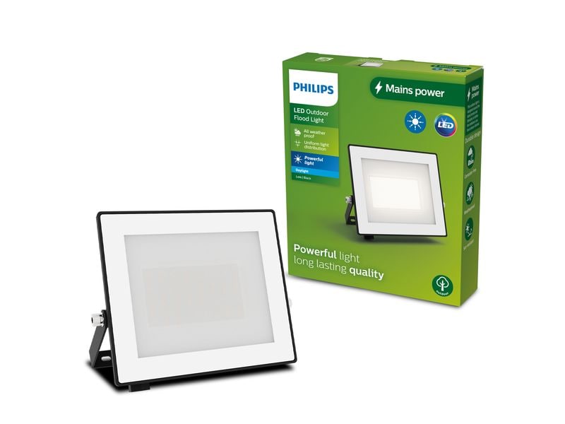 Philips Lois Flutlicht 30W 5000K IP65 schwarz 30 W Philips 8720169365124 Aussenbeleuchtung Wandbeleuchtung für den Aussenbereich Nicht austauschbare(s) Leuchtmittel LED F