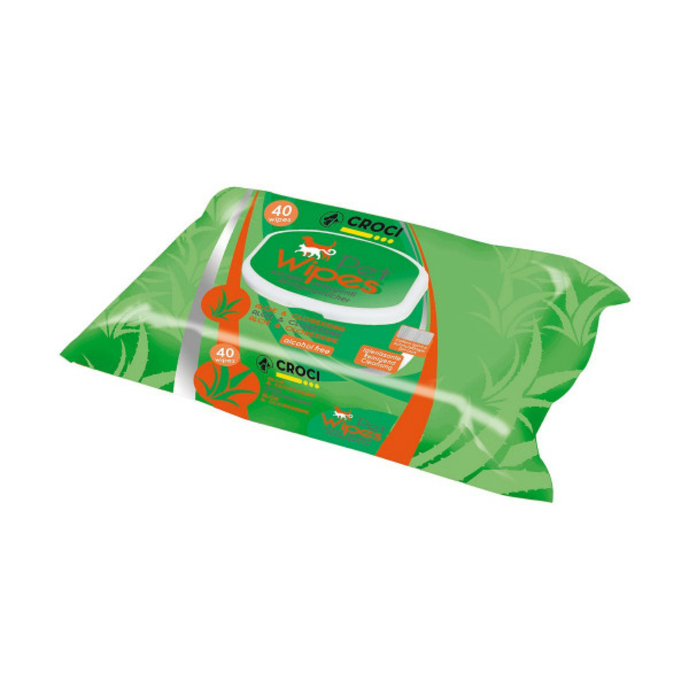 Lingettes humides pour animaux domestiques xl 40 uds 30 x 20 cm