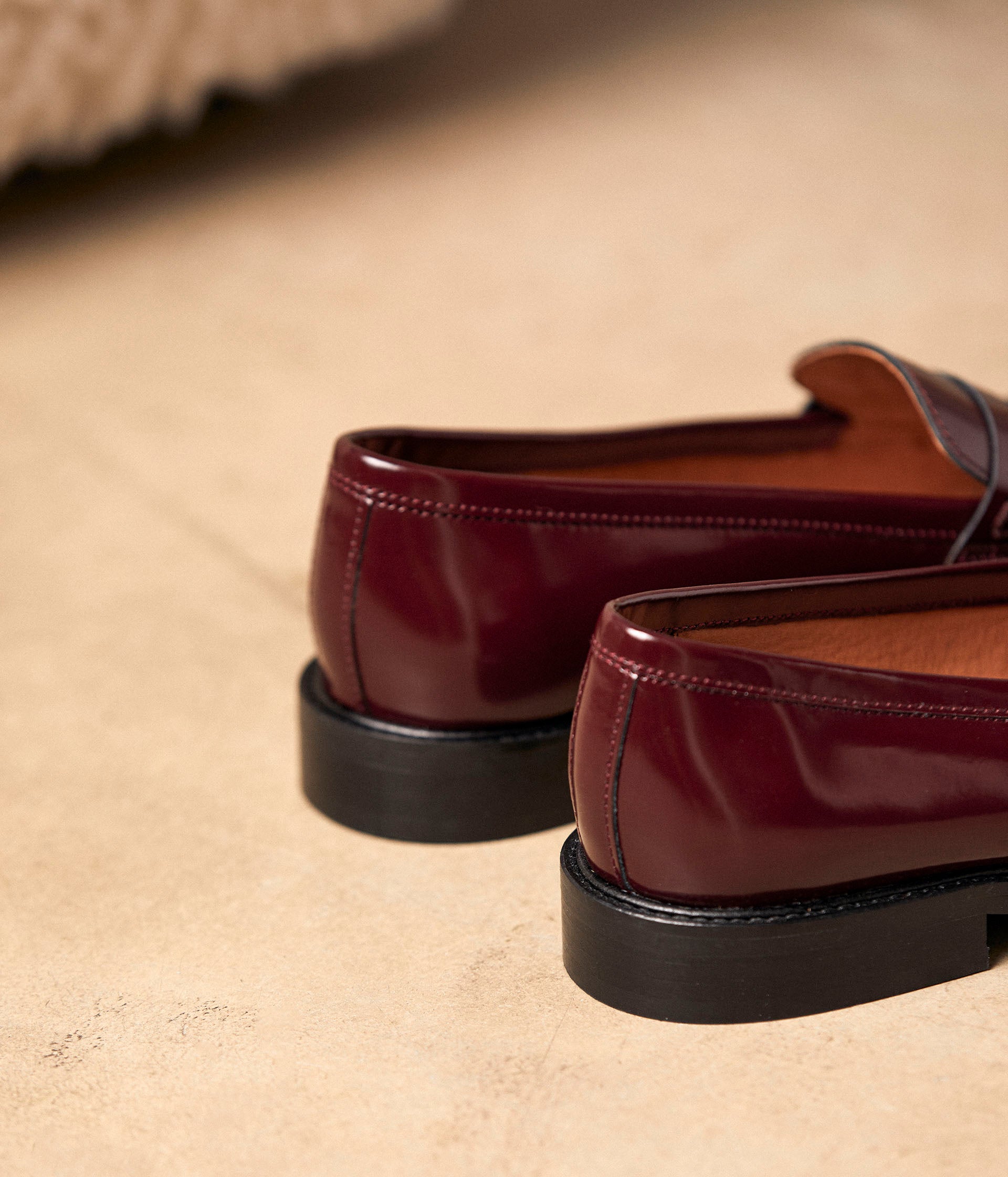 Mocassins cuir bordeaux Angella