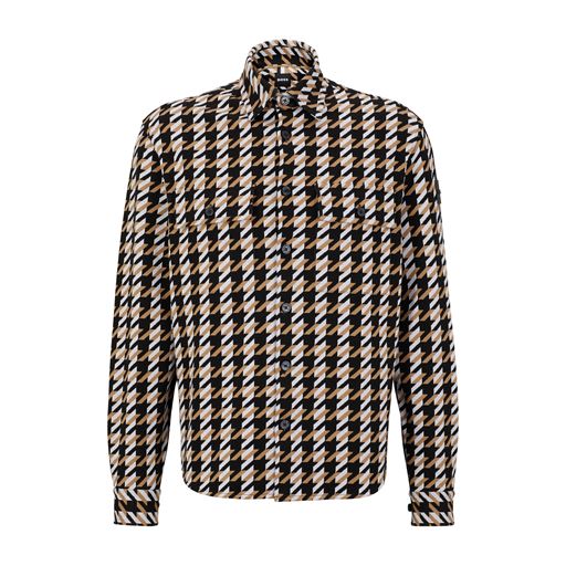 Boss Black Mønstret Skjorte, Medium Beige, XL