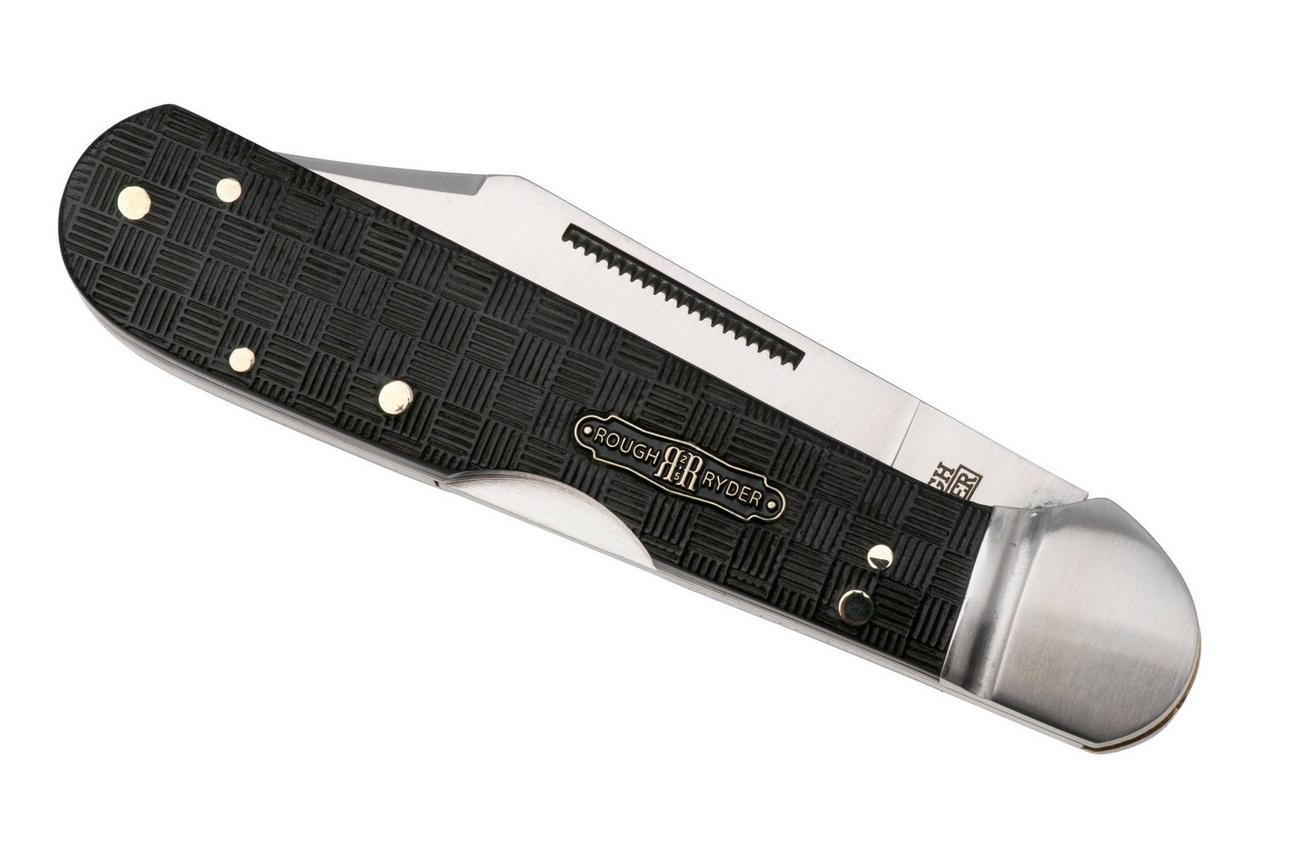Rough Ryder Black Reserve Copperhead RR2564, Satin 440A, Textured Pakkawood, zakmes