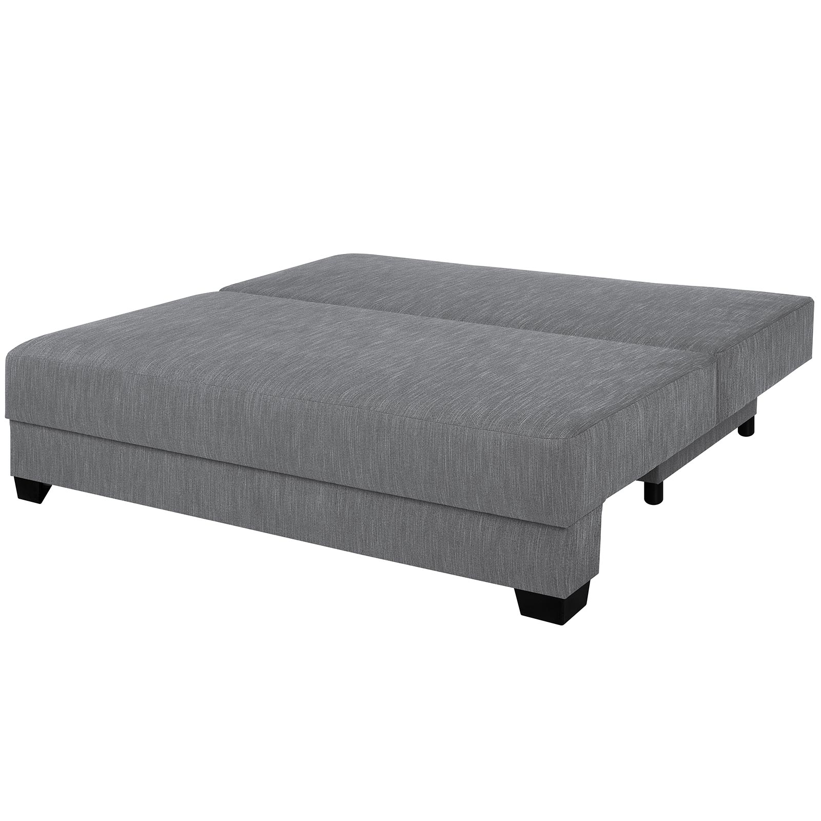 Boxspringsofa - grau - Dauerschläfer mit Staukasten