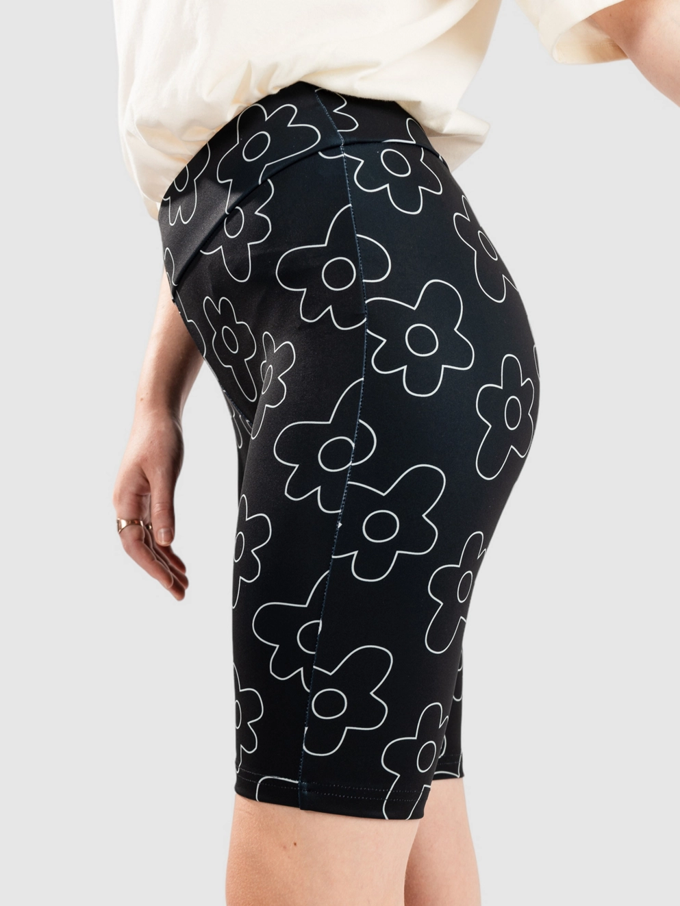 Urban Classics High Waist Aop Tech Cycle Shorts blackflower
