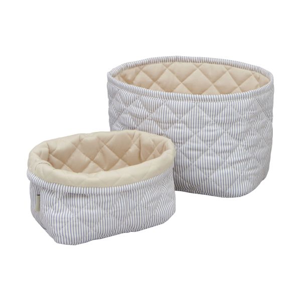 Cam Cam Copenhagen Classic Stripes Opbergmand - 2 Stuks - Blue