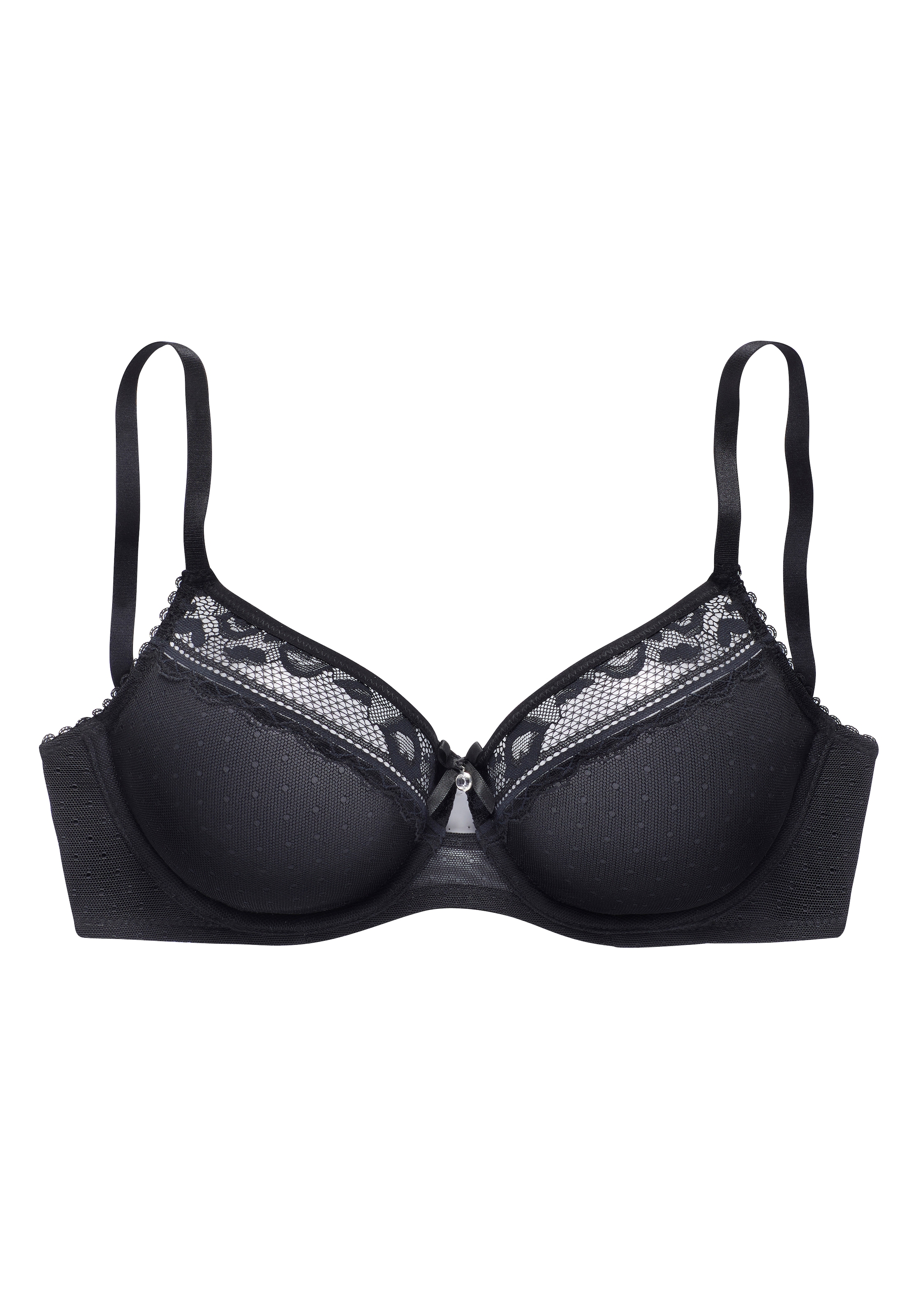 Vivance T-Shirt-BH , aus feinem Mesh-Material und Spitze in Leo-Optik, Dessous