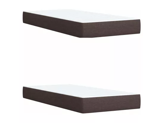 Sommier à lattes de lit avec matelas Marron foncé 200x200 cm