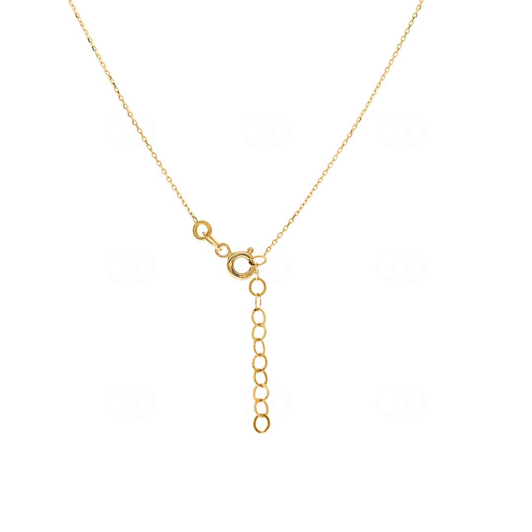 Collier mit Anhänger 750/18 K Gelbgold mit Diamant 0.12 ct H/si