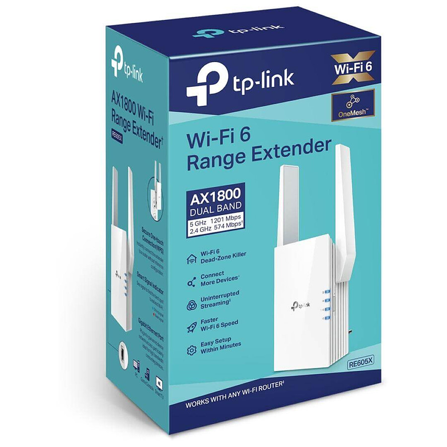 TP-Link RE605X - Répéteur WiFi Mesh AX1800