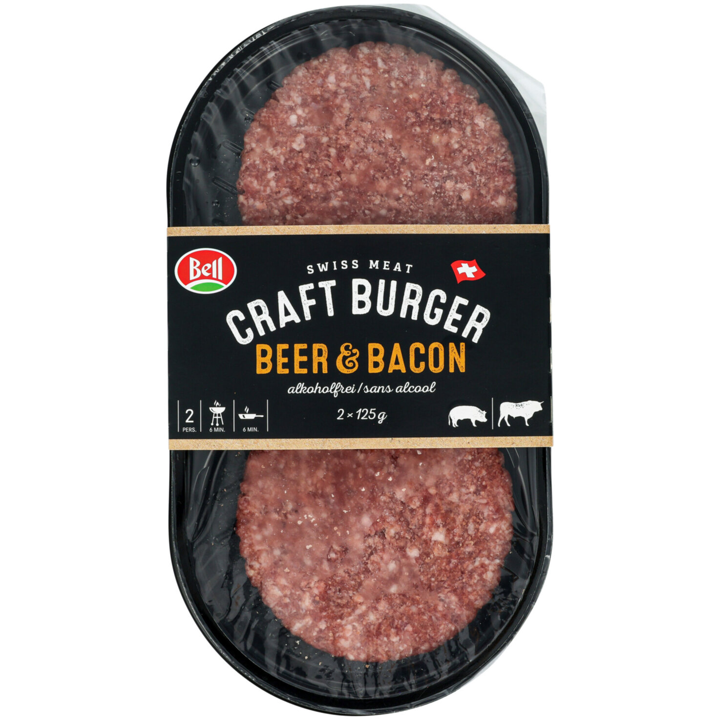 Bell Schweins & Rinds Burger Bier & Speck 2x125g