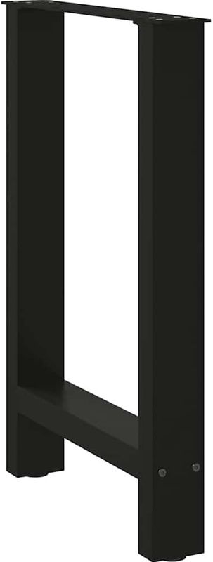 vidaXL - Eettafelpoten - Zwart - Staal - 2 Stuks