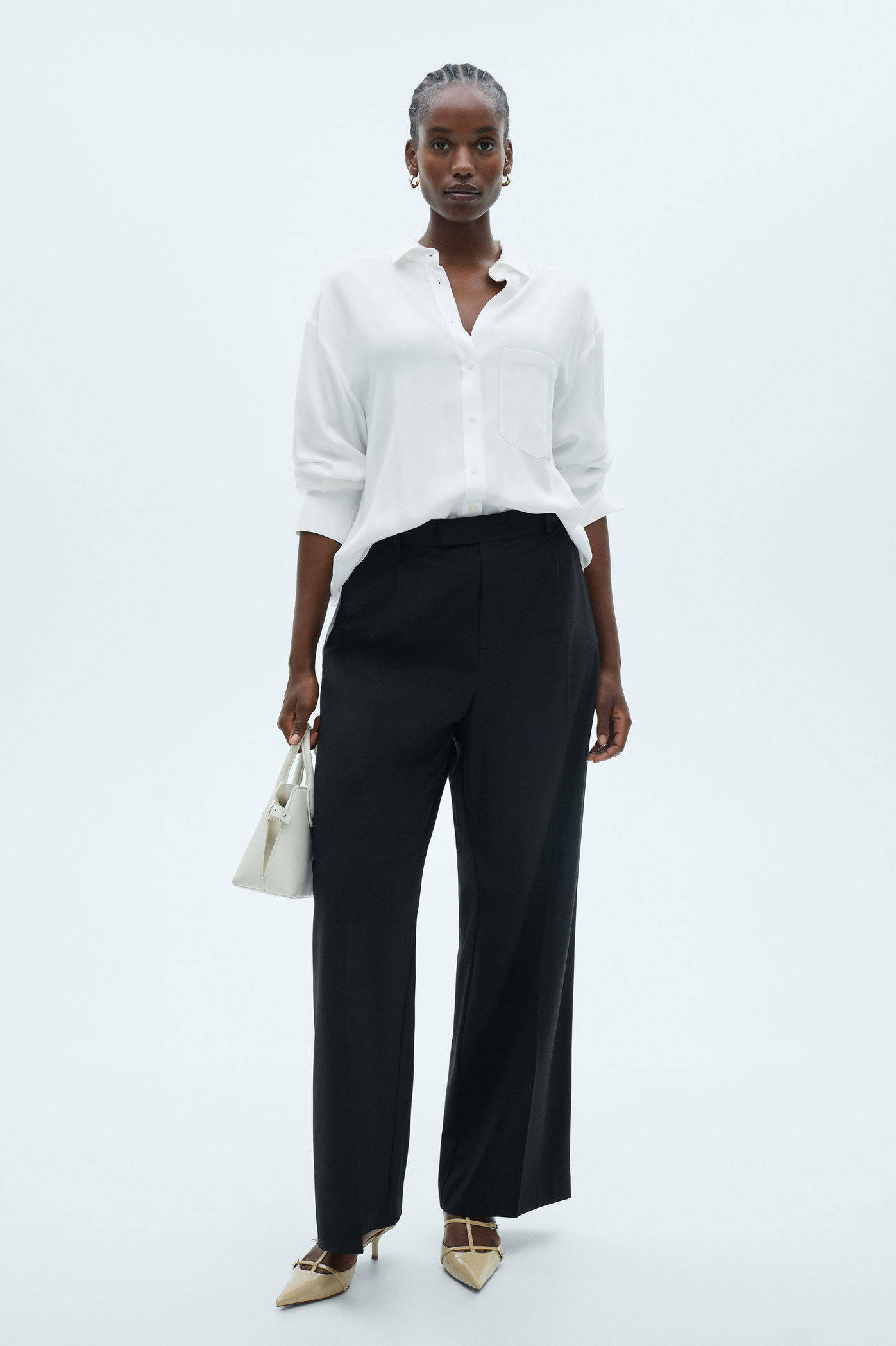 Mango blouse ecru