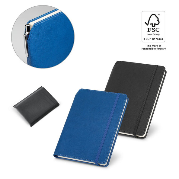 hi!dea 93799 - Bloc-notes A5 en PU avec pages lignées, fabriquées à partir de matériaux certifiés FSC™ et d'autres matériaux certifiés