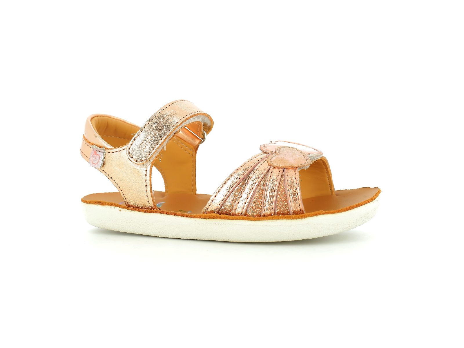 Shoopom-GOA HEART Cuir Or rose