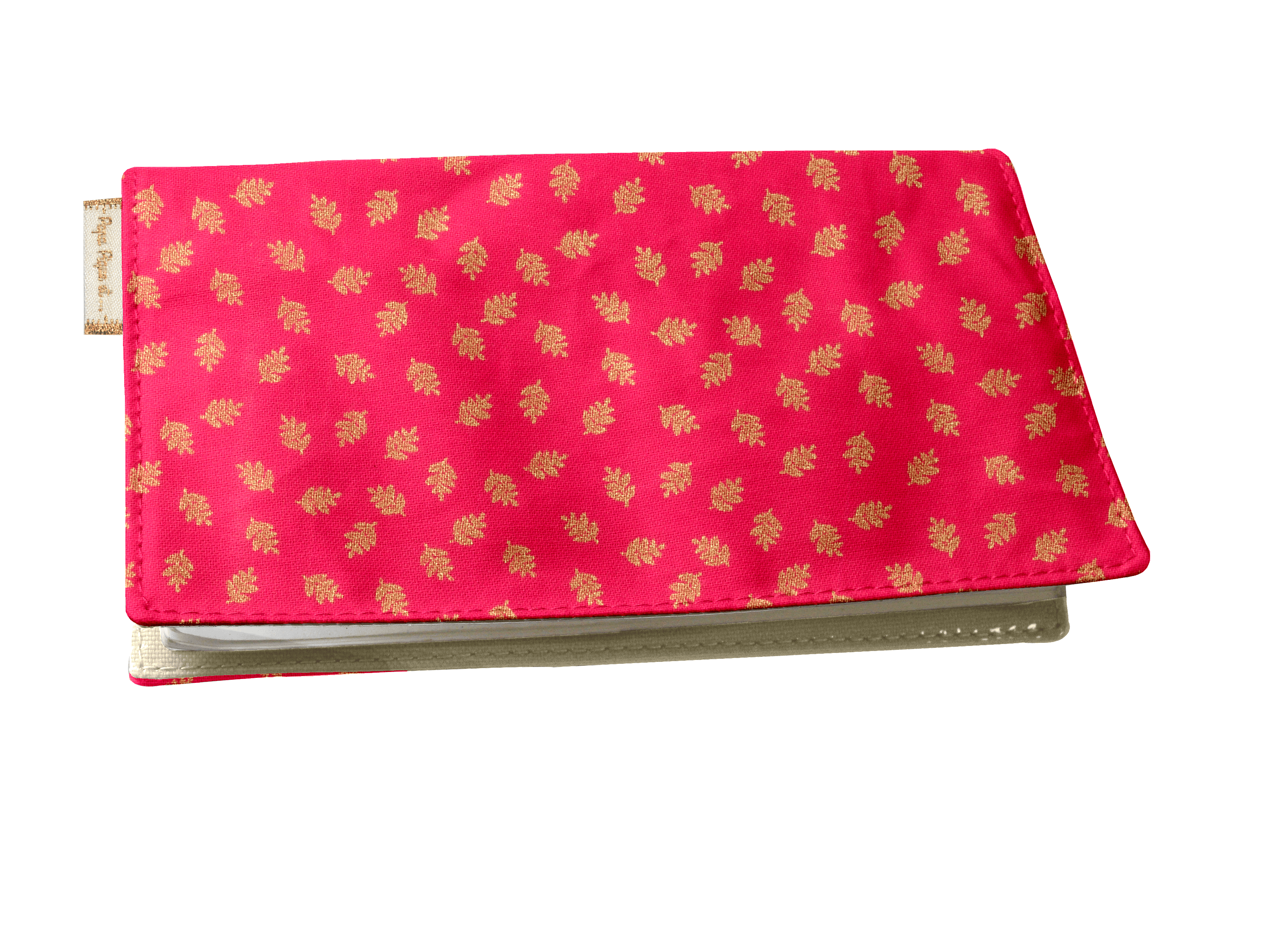 Porte Chéquier Feuillage Or Rose