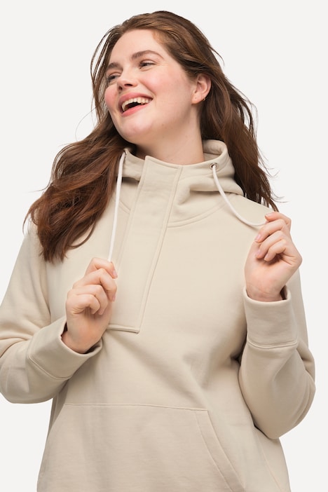 Hoodie, Zipper, Kapuze, Langarm, Biobaumwolle