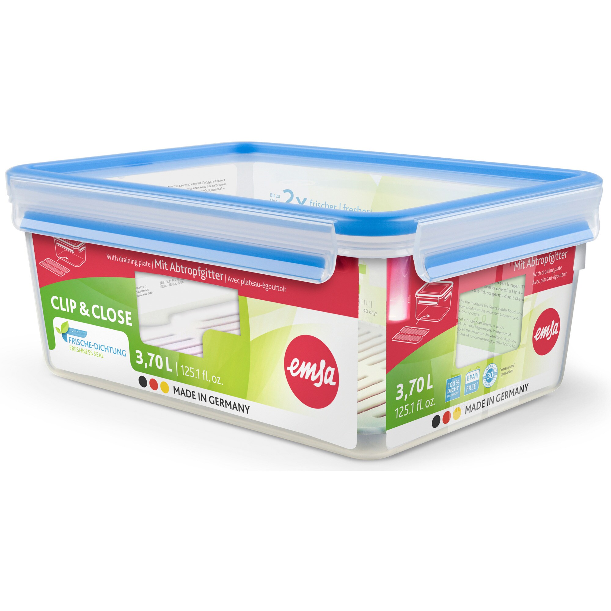 Emsa Dose CLIP & CLOSE Frischhaltedose 3,7 Liter