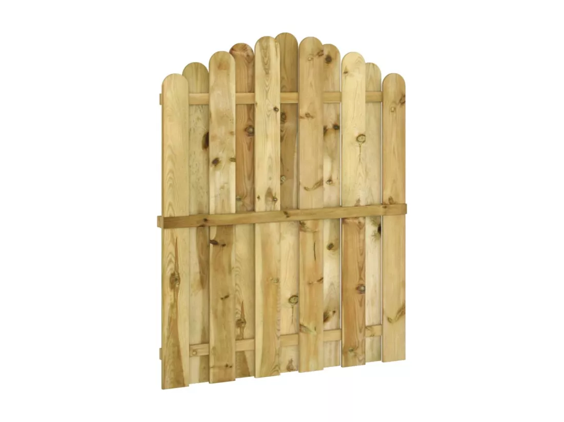 Portail de jardin Bois de pin imprégné 100x125 cm