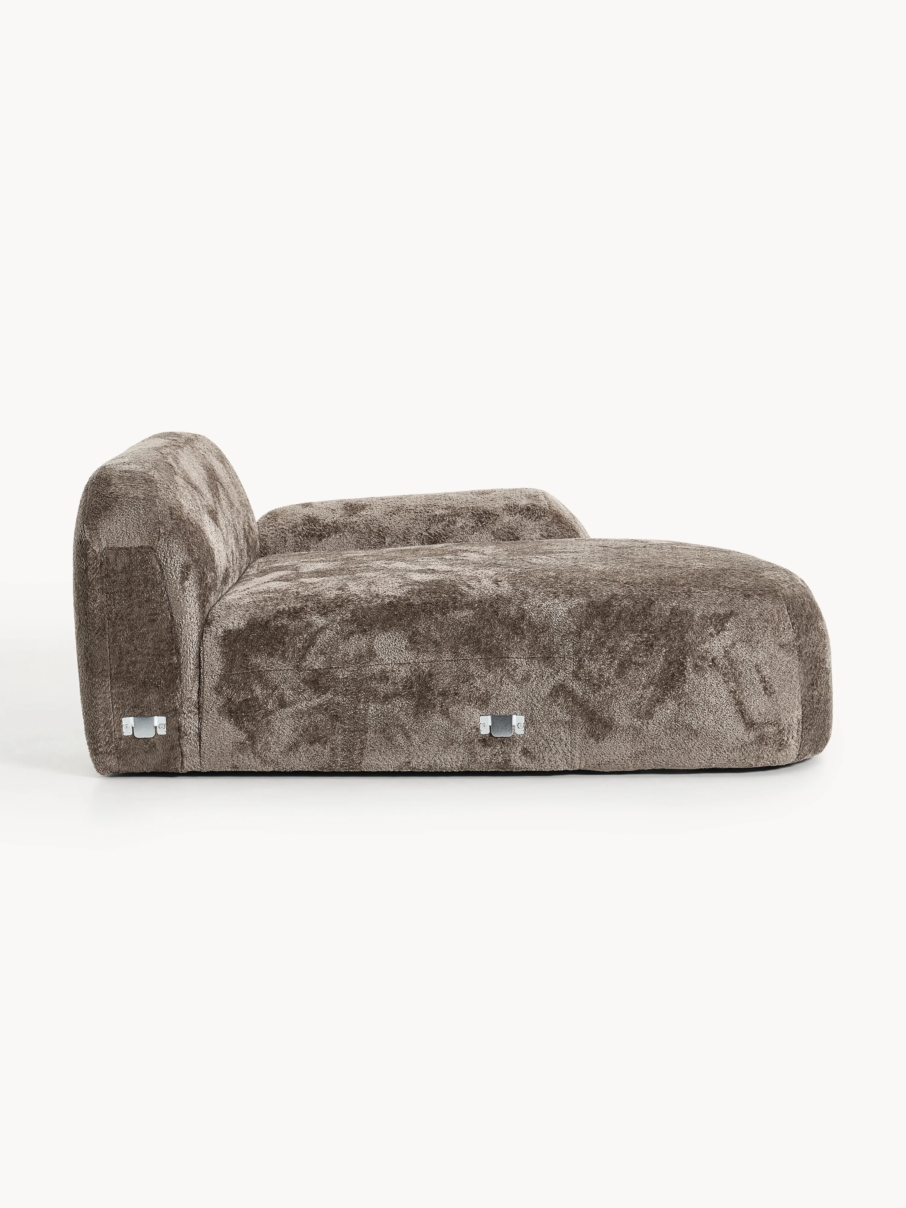 Teddy bouclé chaise-hoekmodule Wolke