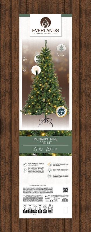Monarch - Kerstboom - 210 cm - Met 320 Warm Witte LEDs - Ø126 cm