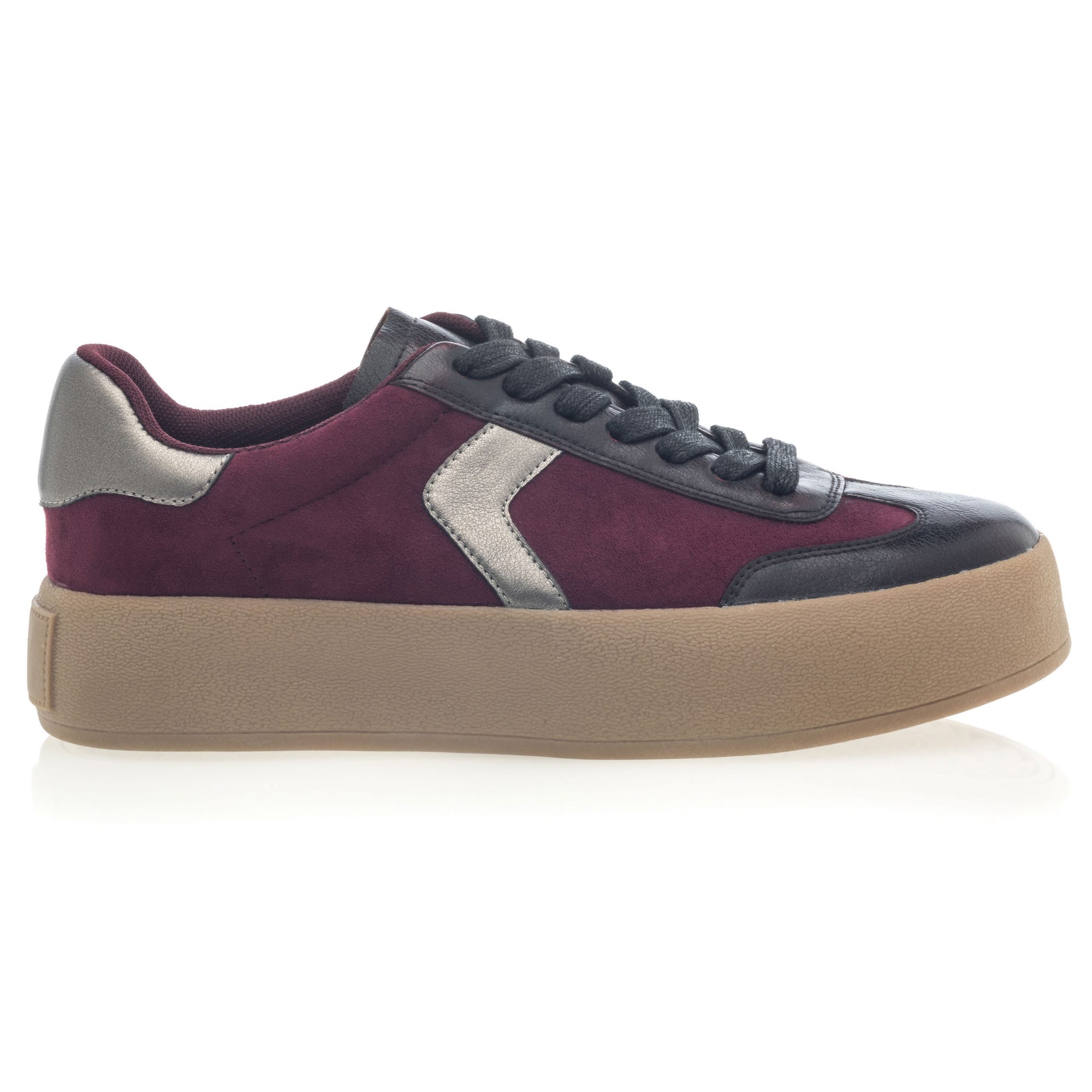 Baskets basses Femme bordeaux