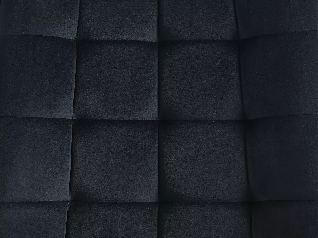 Lot de 6 chaises matelassées en velours et métal doré - Noir - OLLUA
