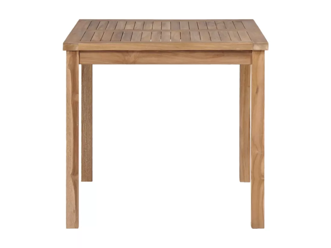 Prolenta Premium - Table de jardin 80x80x77 cm Bois de teck solide