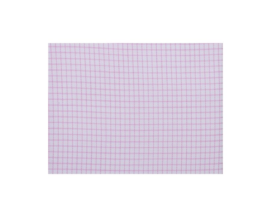 Chemise twill Blanche à carreaux Rose Clair homme  - MARTINIEN