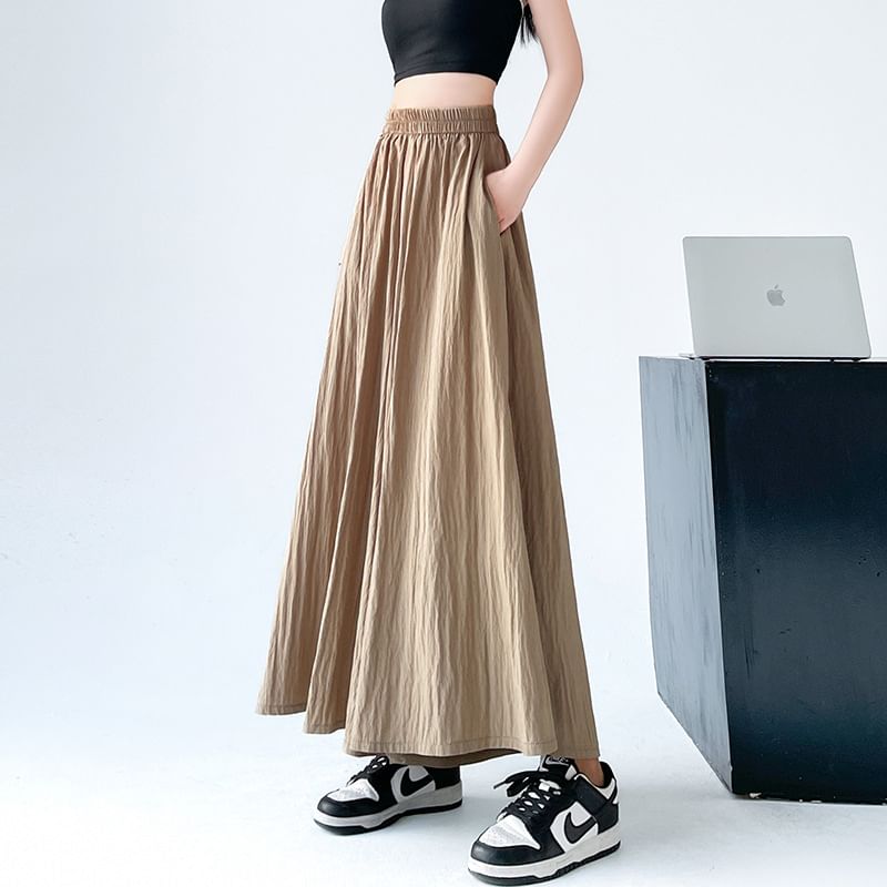 Luminato - Hoge taille effen cropped wijde broek