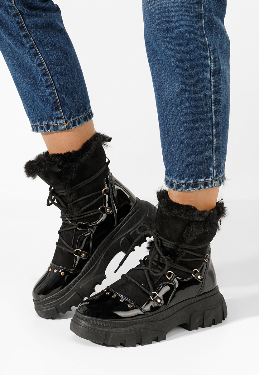 Bottines doublées femme noires Salma
