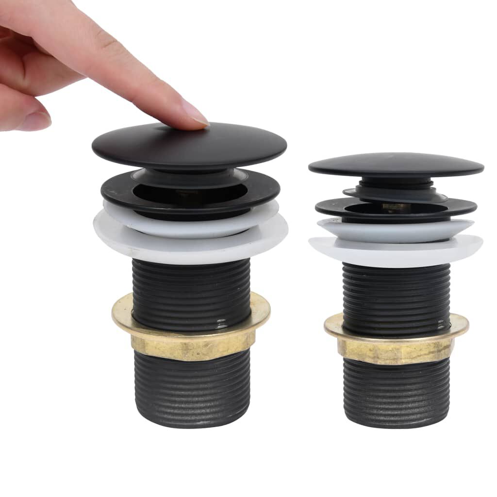 vidaXL Klik-Klak Stopper zonder Overloop, Zwart, 6,4x6,4x9,1 cm