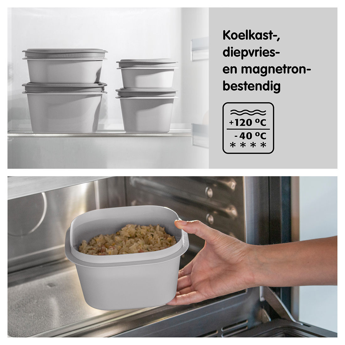 Sunware Sigma home 3-delige vershoudbakjes set - Grey