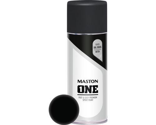 Maston ONE satijnzwarte spuitverf 400 ml