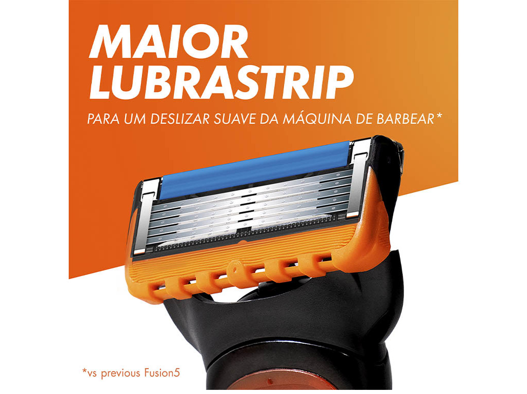 MÁQUINA DE BARBEAR COM 1 RECARGAS DE LÂMINAS FUSION5 GILLETTE