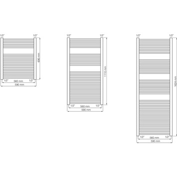 Haceka designradiator Sinai wit 1624 mm x 590 mm