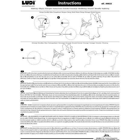 LUDI dino som hoppedyr - orange