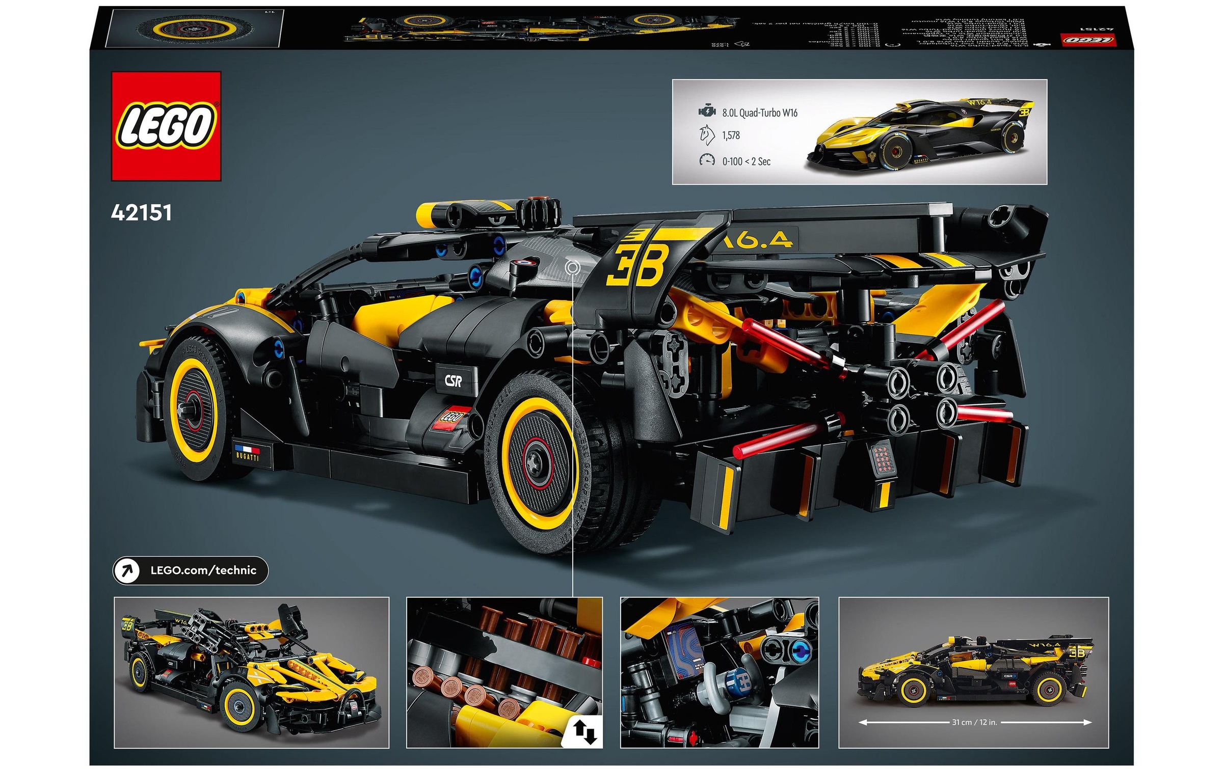 LEGO® Konstruktionsspielsteine »Bugatti-Bolide«