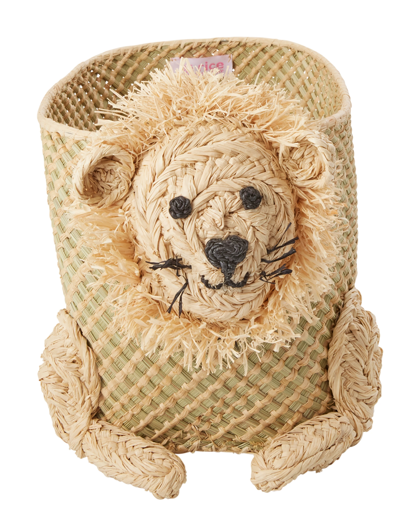Raffia-Korb LION SMALL (21x20x34) in natur