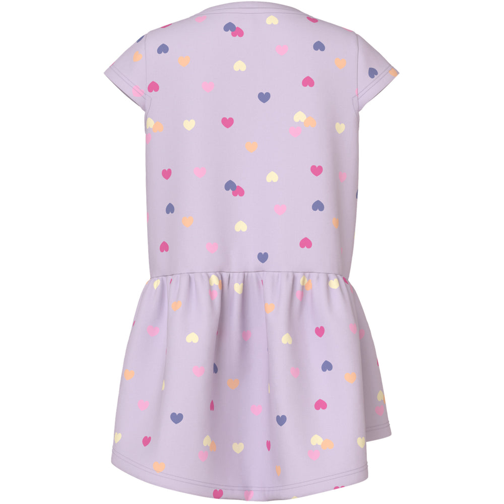 Køb Name It Lavender Fog Colorful Hearts Nmfvigga Capsl Kjole F1 Noos